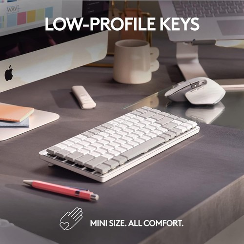 Logitech MX Mechanical Mini for Mac Wireless Illuminated Keyboard Tactile Grey - Picture 3 of 9