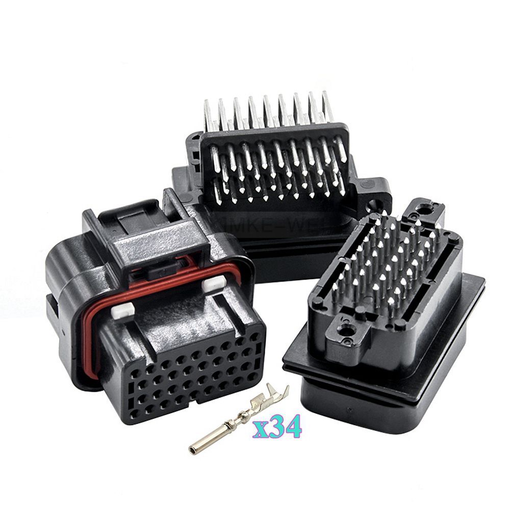 34 Pin 3-Slots Tyco AMP Superseal Automotive ECU Male/Female