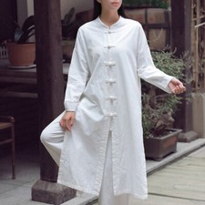 Women Vintage Tai Chi Coat Chinese Tang Suit Top Martial Arts Kung Fu Uniform