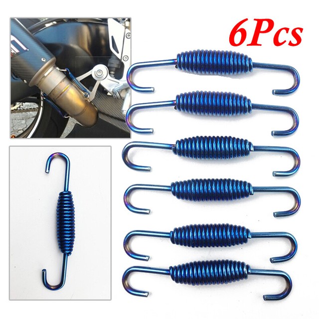6X Motorcycle Exhaust Pipe Springs Hook for Muffler Connect Pipe