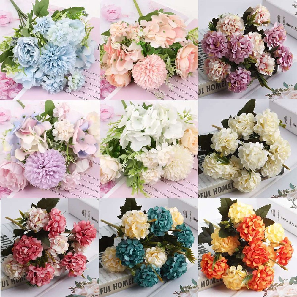 Artificial Rose Flower Bouquet for Wedding Party and Home Decor