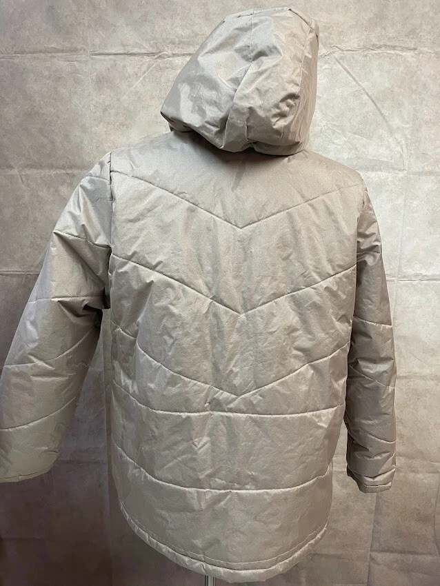 KC Collections Women's Tan Jacket Hooded Size 2X - Image 3 of 4