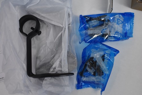 Umbra Wall Ceiling Bracket Hooks 4 Hooks 4 Caps w Hardware Matte Black Finish - Picture 3 of 5