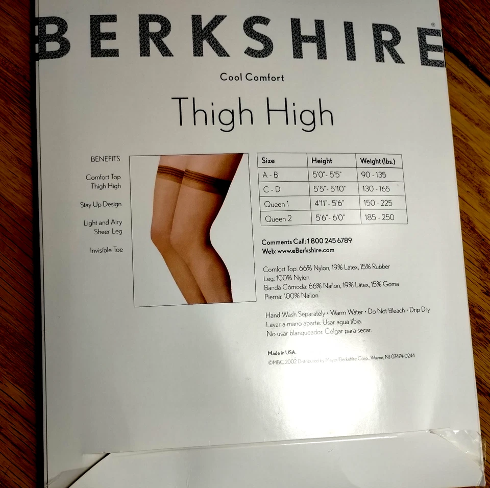 Medias negras hasta el muslo Berkshire fantasía negras talla C-D puntera invisible transparente Foto 4 de 4