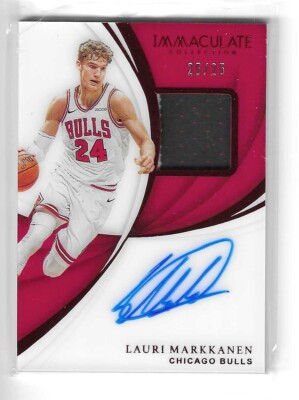 Lauri Markkanen 2018-19 Panini Immaculate Collection Game Used 
