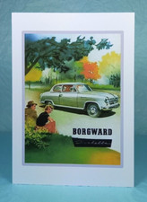 BORGWARD ISABELLA - GREETING CARD - Classic Car Memorabilia - Blank inside - 7"