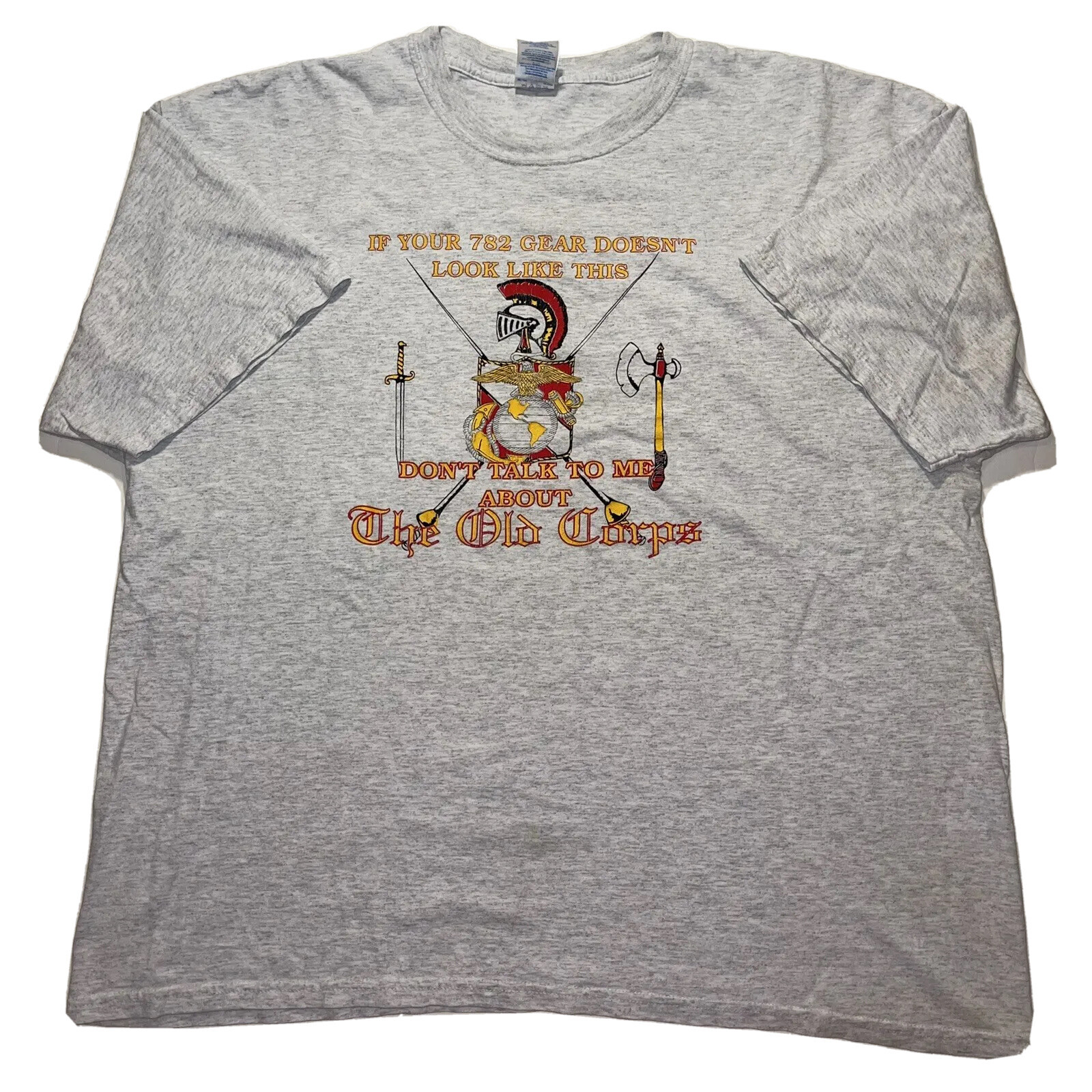 Vintage USMC United States Marine Old Corps 782 Gear Graphic T Shirt