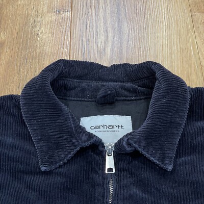 Carhartt WIP Madison Navy Jumbo Cord Corduroy Lined Bomber Jacket