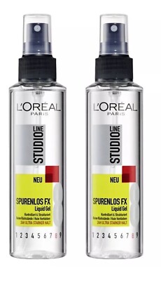 Loreal Paris Studio Line Spurenlos FX Liquid Gel 24 H Haargel Spray 2x150ml