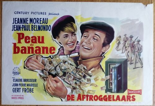 PEAU DE BANANE jean-paul belmondo moreau affiche cinema belge originale '63 - Photo 1 sur 1