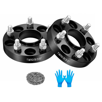 2 Pcs 1'' 25mm Hub Centric Wheel Spacers 5x4.5 For Nissan 350Z 370Z 300ZX 240SX