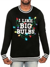 Tipsy Elves Men  s I Like Big Bulbs Light Up Sweater Small