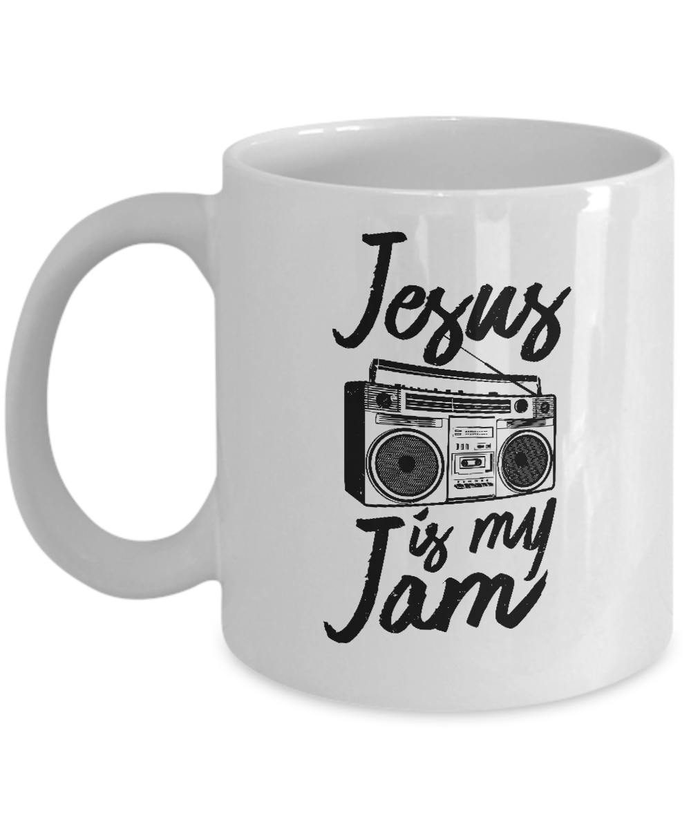 Funny Christian Coffee & Tea Mug - Jesus Is My Jam Giftable Present