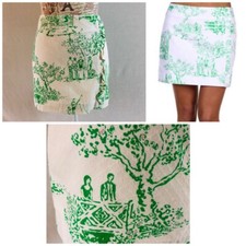 Lilly Pulitzer Hayes Spring Fever Toile Skirt Size 4 Runs Large 30  waist