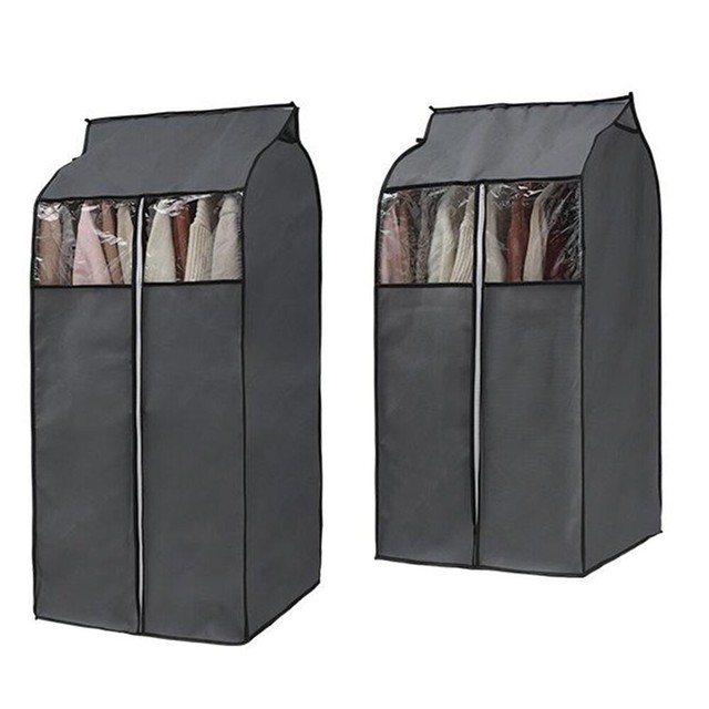 Ainta 35.4inch Transparent Plastic Garment Covers Hanging Clothes Dust