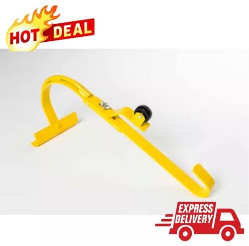Ladder Roof Hook w/ Adjustable Lock, Swivel Design, Steel, Reinforced for Safety