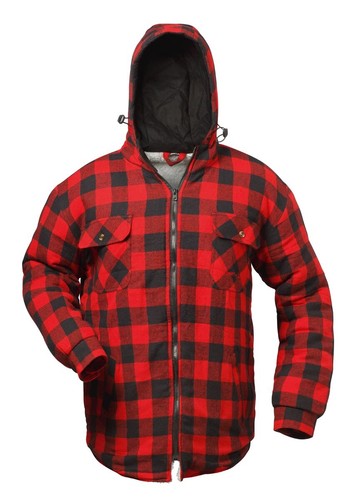 Herren Thermo Hemd mit Kapuze Holzfäller Kariert Gefüttert Arbeits Jacke Flanell - Bild 6 von 9