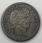 1911 Barber Dime – 90% Silver – Historic U.S. Coin – See Photos for Details