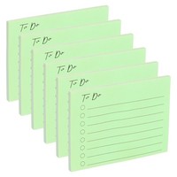 6 Stk. 4X3 Zoll Liniert Haftnotizen FüR To Do, HellgrüN, 50 Blatt/Block