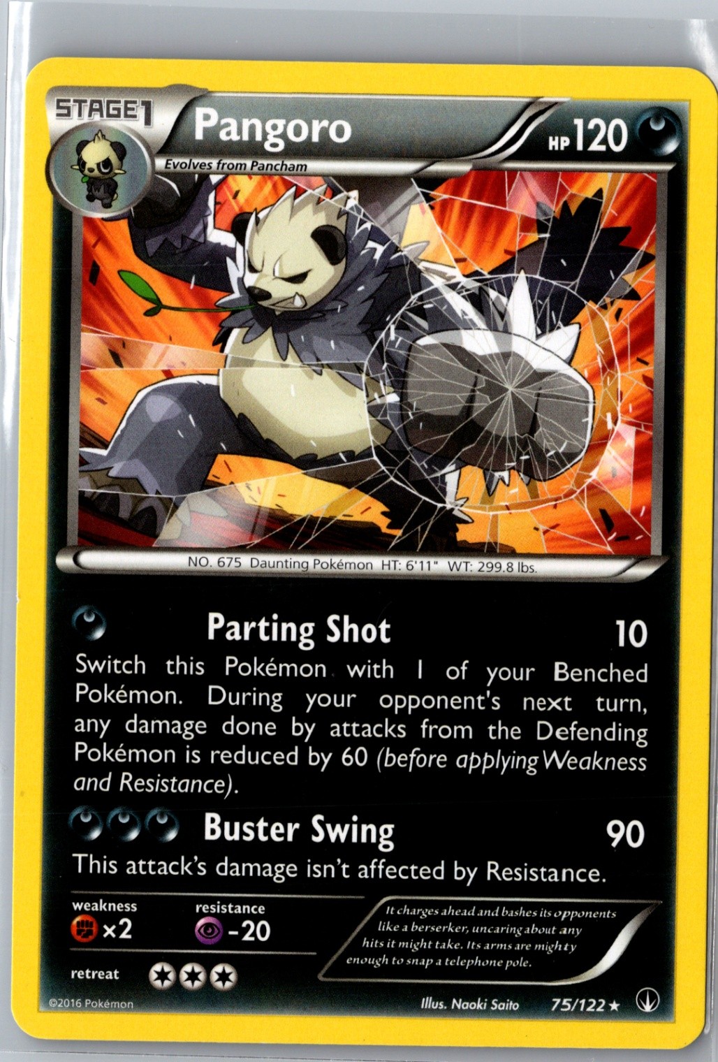 Pangoro Rare XY - BREAKpoint 75/122 NM