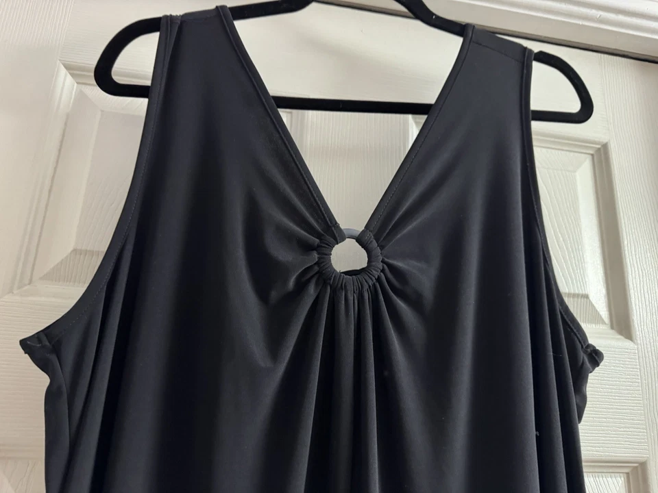 Elegant Black Sleeveless Romper Jumper plus size 1X - Image 3 of 4