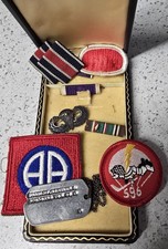 WWII Named 82nd Airborne Div. Paratrooper Badge, Dog Tag & More Group