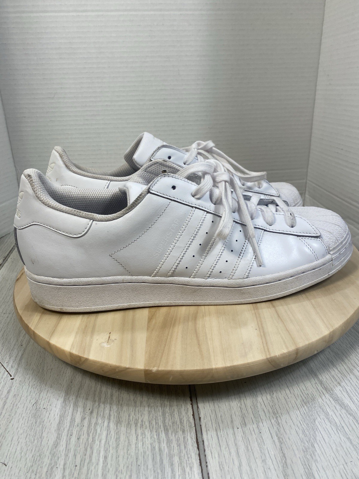 SAOLA Sneakers basse da uomo Adidas Originals Superstar Triple bianche ~ taglia USA 13