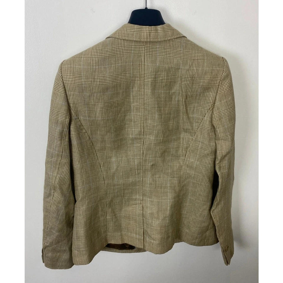 Mujeres Brooks Brothers Moon Lino Lana Cuadros 2 Piezas Falda Ecuestre Traje 12 Foto 4 de 4