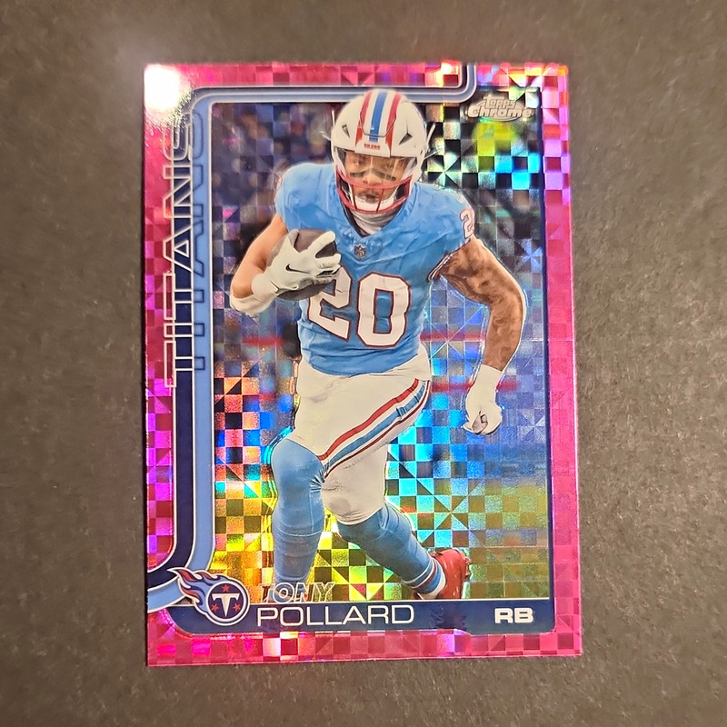 Topps 2025 Chrome Tony Pollard X Factor Pink