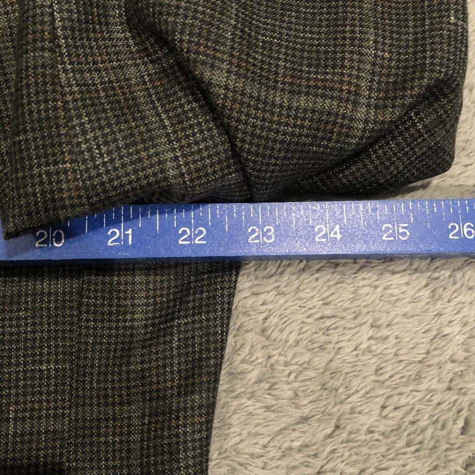 Шерстяная шелковая льняная клетчатая хирургическая блейзерная куртка Luciano Barbera США 46R - Изображение 3 из 4