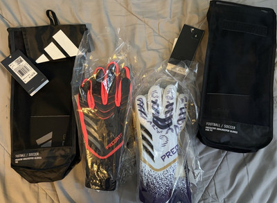 adidas Predator Goalkeeper Soccer Gloves Multicolor Size 6 Wrist Strap BQG 2.0