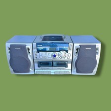 Aiwa CA-DW247U CD Player/ Dual Tape Cassette Boombox BAD TAPE