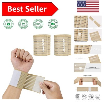 Breathable Wrist Wraps 2-Pair Set - Perfect for Tennis, Weightlifting & Fitness