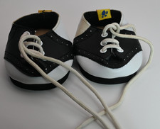 Build -a- bear Black and white saddle shoes lace up