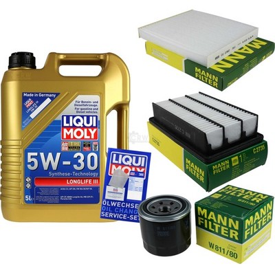 INSPEKTIONSKIT FILTER LIQUI MOLY ÖL 5L 5W-30 für Hyundai Santa Fé II CM 2.7 V6