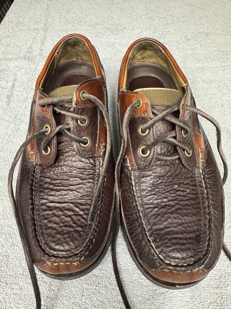 LL Bean Allagash Bison Leather Men 9 D 244472 Brown Hand  display picture 1