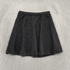 Eileen Fisher Skirt Womens Petite Medium Gray Merino Wool A-Line Lagenlook