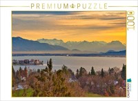 Calvendo Puzzle A View Of The Alps And The Island Of Lindau | 1000 Pieces, Finis