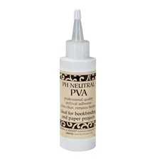PH Neutral PVA Adhesive Bookbinding Glue Dries Clear Remains Flexible - 4 Ounce