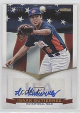 2012 USA Baseball National Team 15U Signatures /299 Isaak Gutierrez #10 Auto 9cf