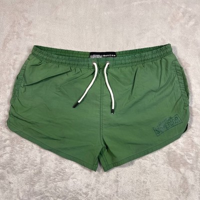 Aussiebum Superior Daks Swim Shorts Mens Size Medium Green 3'' Inseam Beach Pool