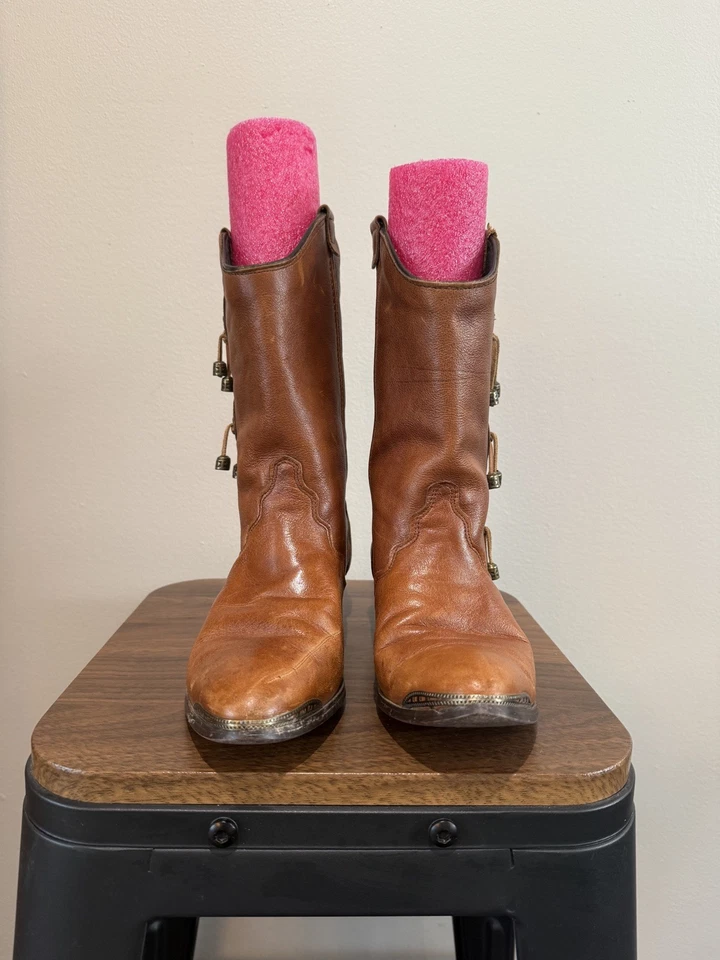 Botas De Colección Sage Abilene Concho Tachonadas 6 M Vaquera Western Cuero Marrón Nuevas Foto 4 de 4