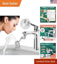 Patented 1080 Swivel Sink Faucet Extender - Brass with 2 Spray Modes