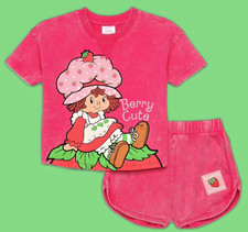 Strawberry Shortcake Mineral Washed Top And Shorts Set GIRLS SIZE 2T NEW