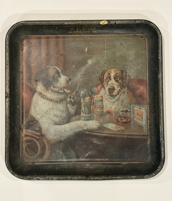 *EARLY ADVERTISING* Beer Tray *1910 B. F. ROSS* Pre Prohibition *ANTIQUE* Liquor