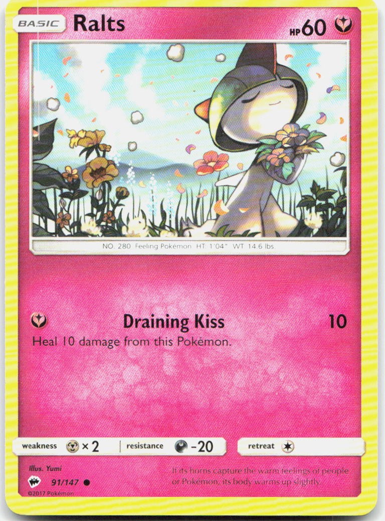Ralts 91/147 Common Burning Shadows Pokemon NM/LP