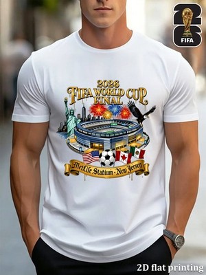 Men's & Unisex 2026 FIFA World Cup Final T-Shirt - USA Canada Mexico Flags & S