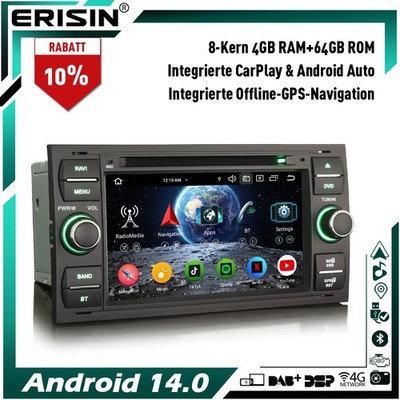 Android 16 64GB GPS Autoradio DAB+ Ford S/C-Max Focus Galaxy Kuga Fiesta Transit