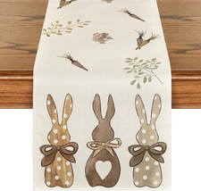 Ostern Tischläufer Hase Karotten Frühling Tischdeko 40x140cm