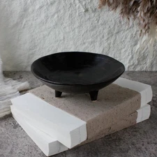 Wabi Sabi Footed Decorative Bowl, Multi-Purpose Small Ceramic Bowl, Vintage R...